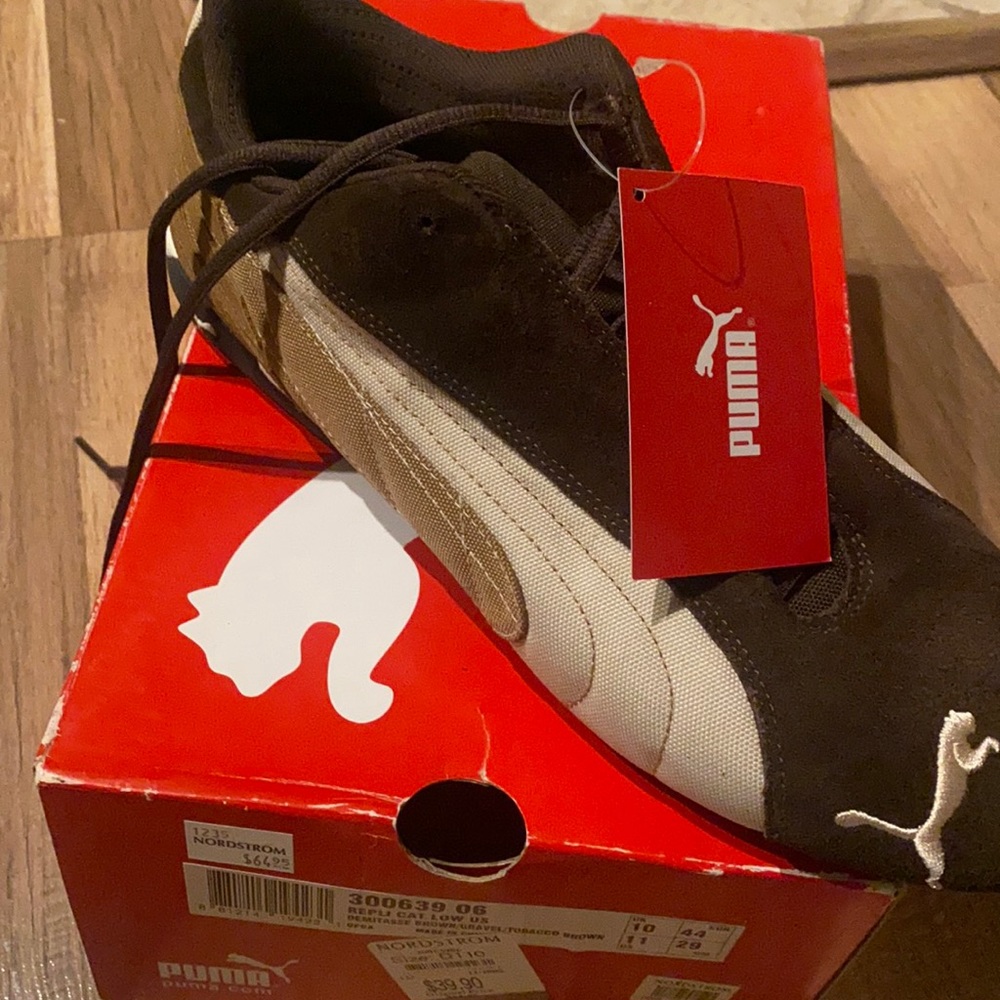 Brown/ tan puma men’s shoe